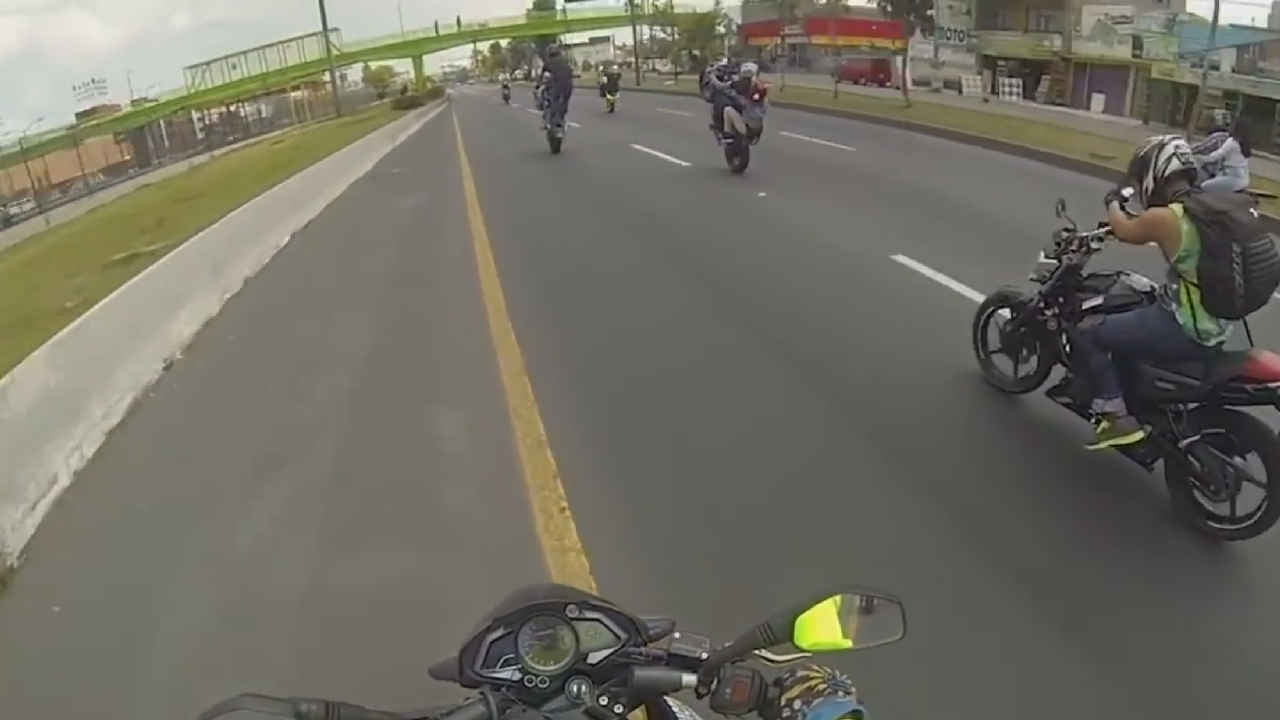 It's Like Dominoes, On Bikes!