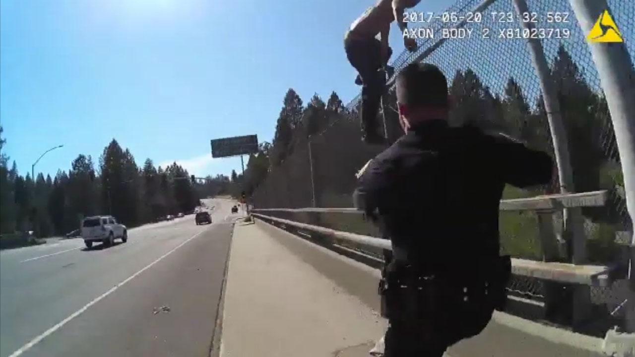 Harrowing Scene Where Police Officers Stop Suicidal Man From Jumping Off Bridge