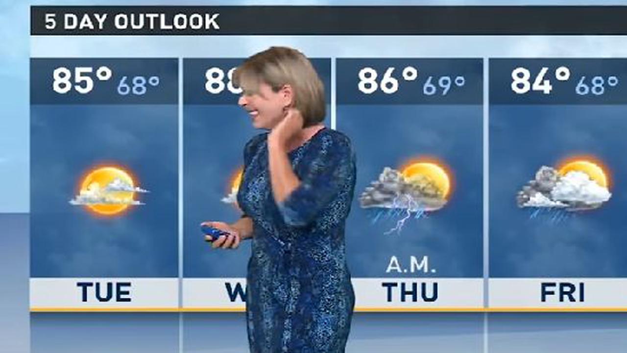 The weather lady does it herself