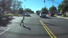 Kid Appears From Nowhere And Nearly Gets Taken Out By Car