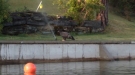 Bald Eagle Hates The Sprinkler