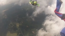Skydiver Pulls Out Of A Wicked Spin From Twisted Lines