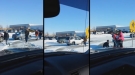 Dad Laughs His Ass Off Watching Kids Slip On Ice