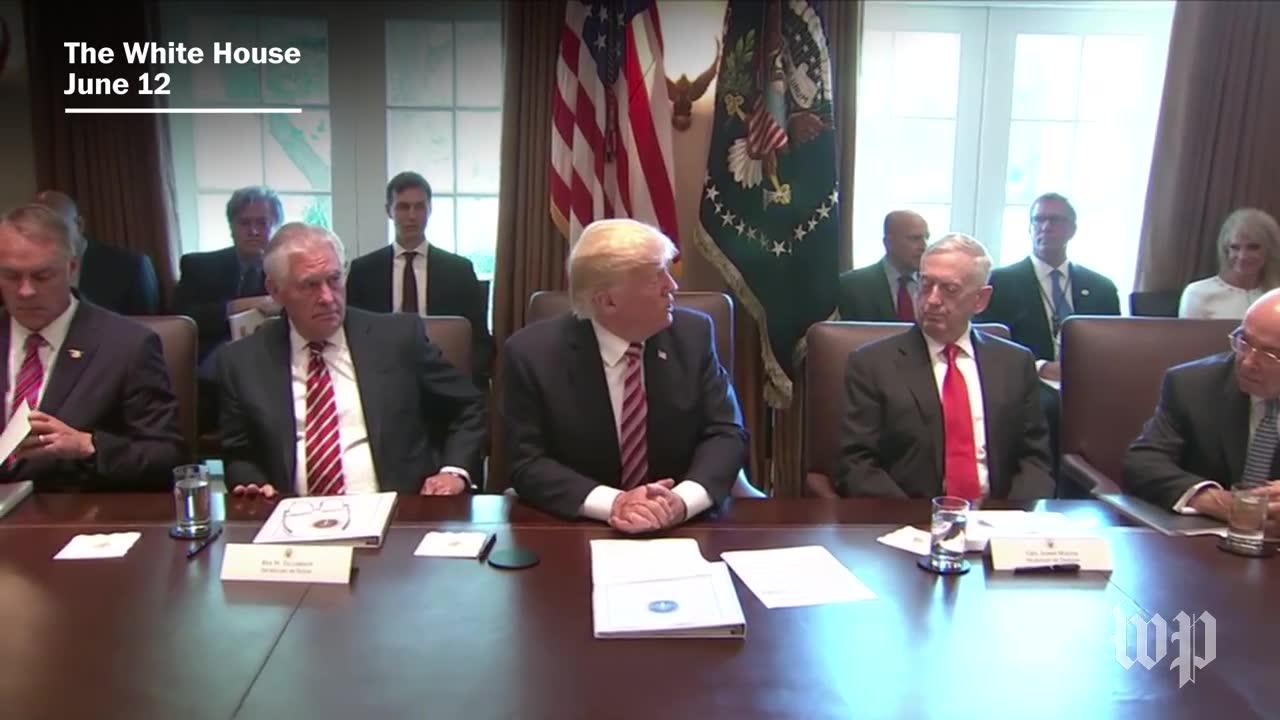 Priebus, Cabinet members praise Trump in first White House meeting