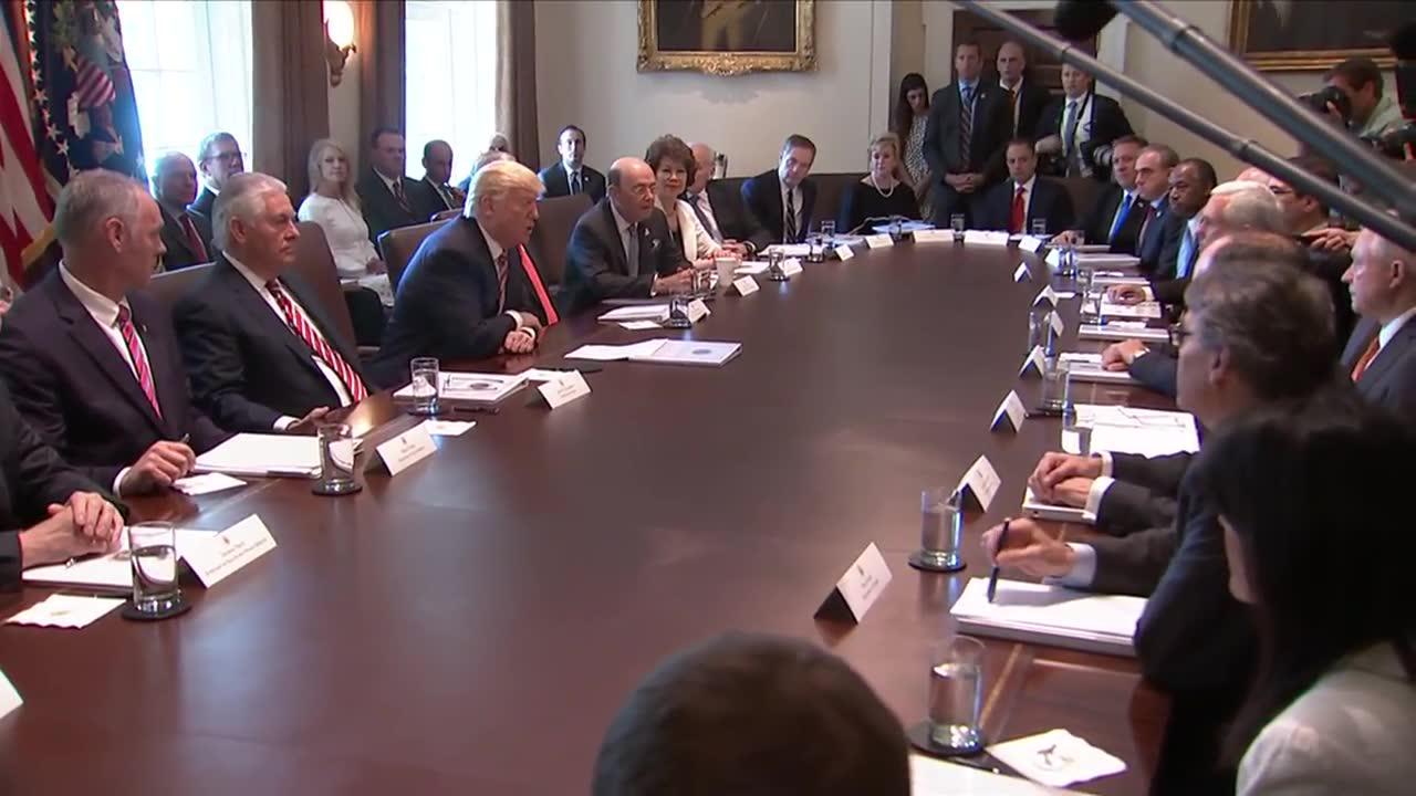 Trump touts his administration's progress