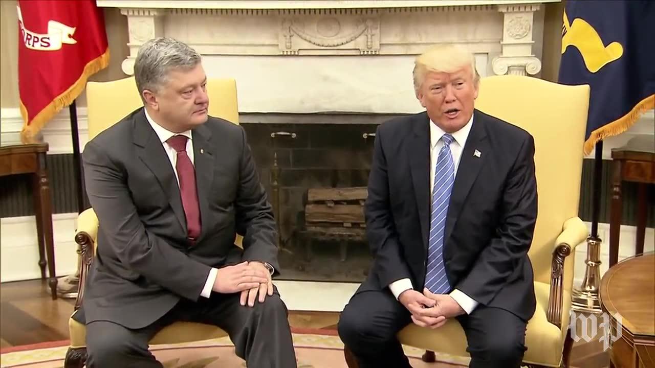 Trump meets with Ukrainian President Petro Poroshenko in Oval Office