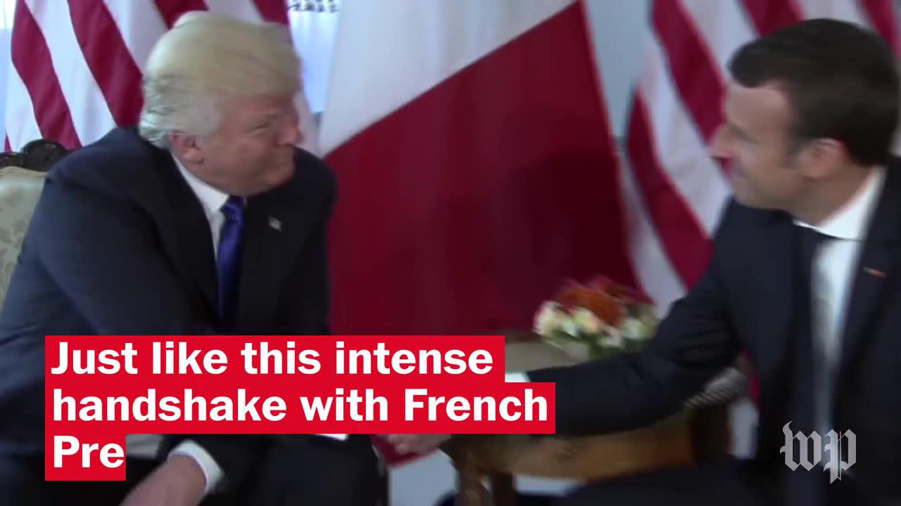 Trump's many handshakes, from awkward to intense