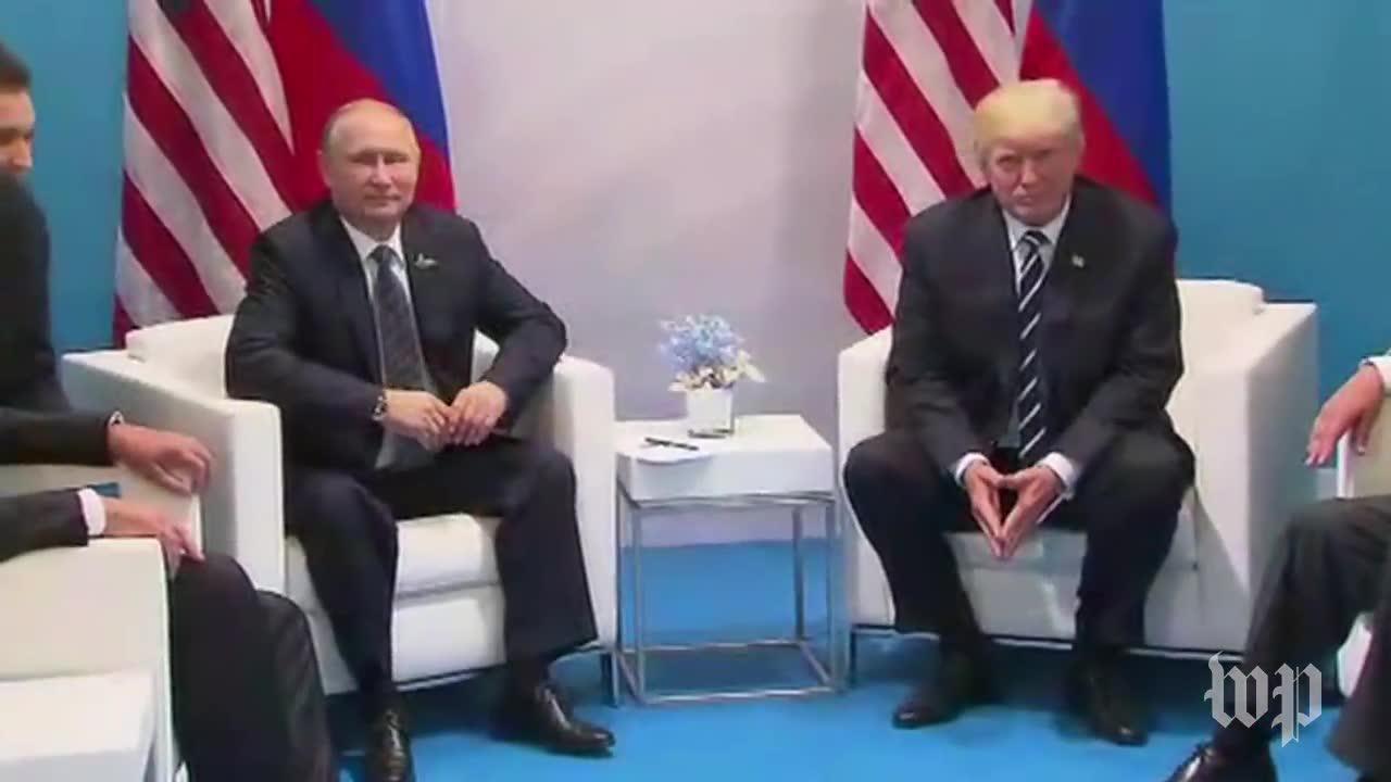President trump and vladimir putin hold first face-to-face talks
