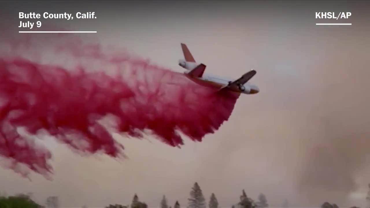 Firefighters work to contain wildfires throughout california