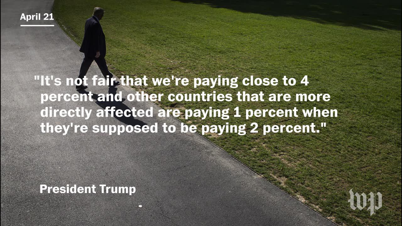 President trump's ongoing misunderstanding of nato funding