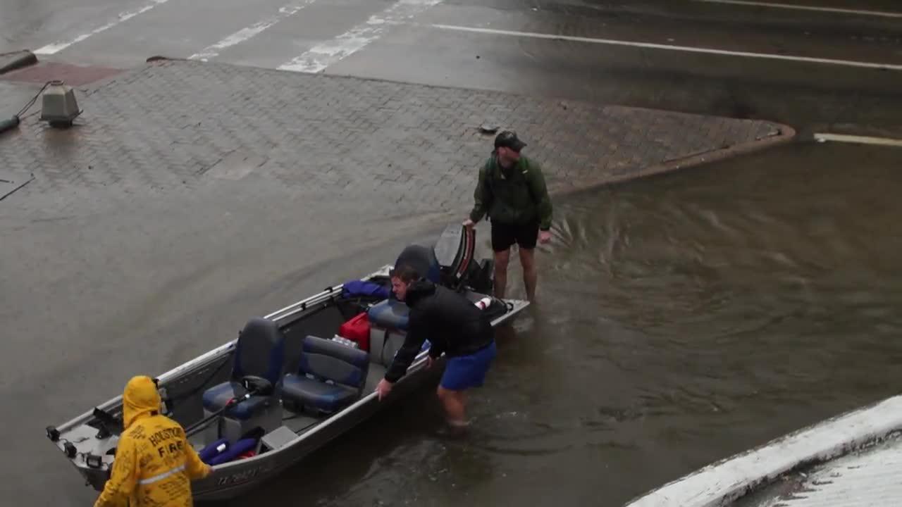 Historic Levels Of Rainfall Flood Houston'S Streets