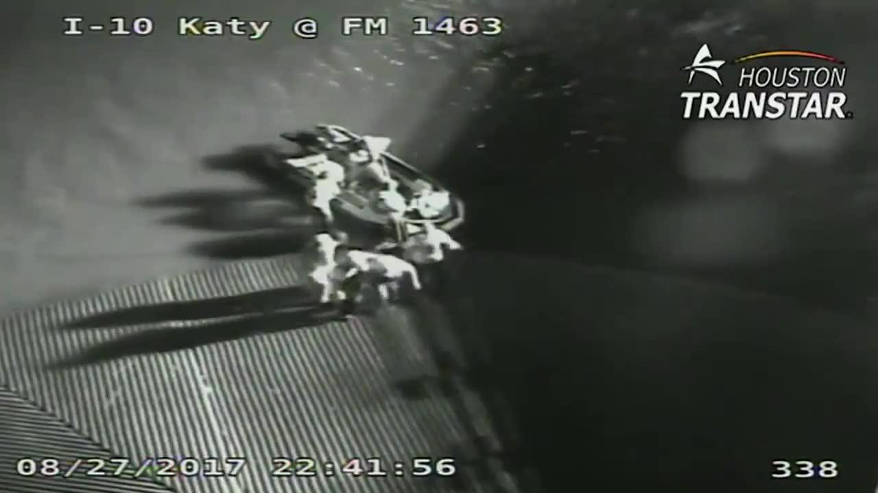 Houston Rescue Captured On Traffic Camera