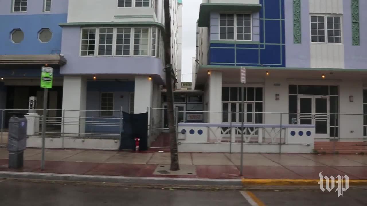 Driving Through Empty Miami Beach Streets As Hurricane Irma Approaches