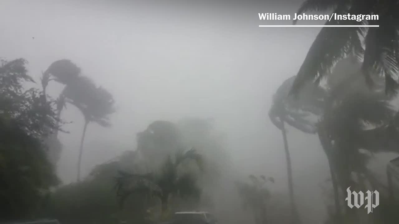 Watch Gas Station Roof Appear To Break In Hurricane Irma