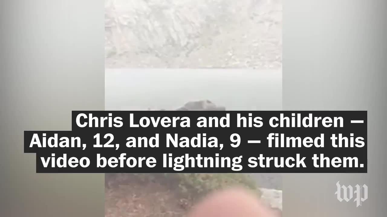 Family Records Video Moments Before Being Struck By Lightning